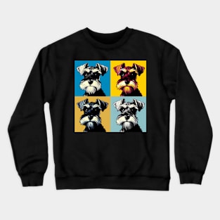 Pop Retro Standard Schnauzer Art - Cute Puppy Crewneck Sweatshirt